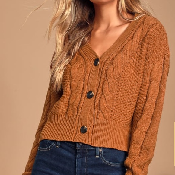Lulus Sweaters - Cozy Time Cable Knit Cropped Cardigan Sweater